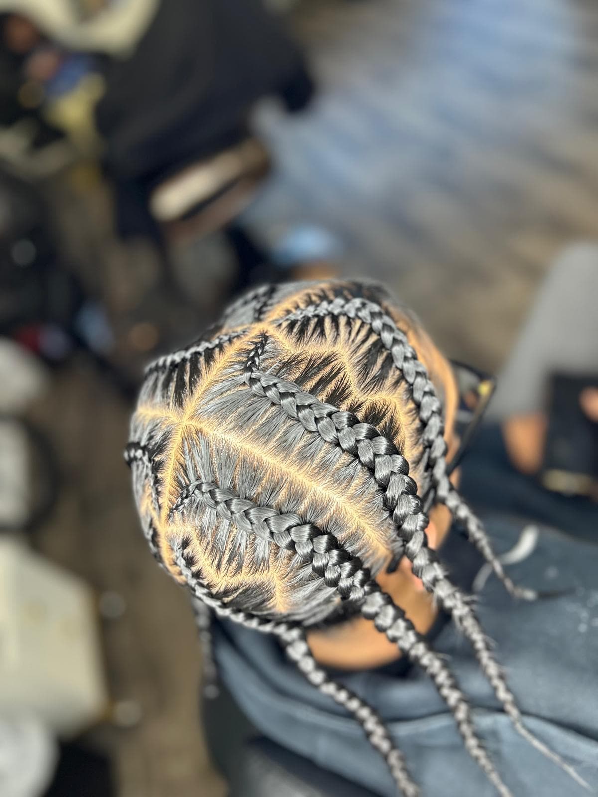 Patterned braid detail by BGR Hair Studios